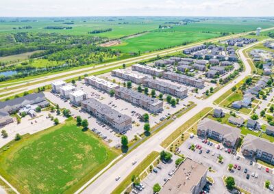 bird's eye view of apartments