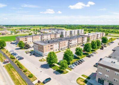 bird's eye view of apartments
