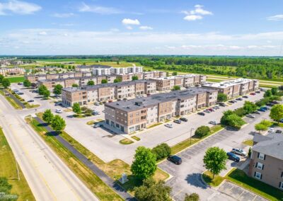 bird's eye view of apartments