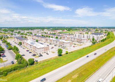 bird's eye view of apartments