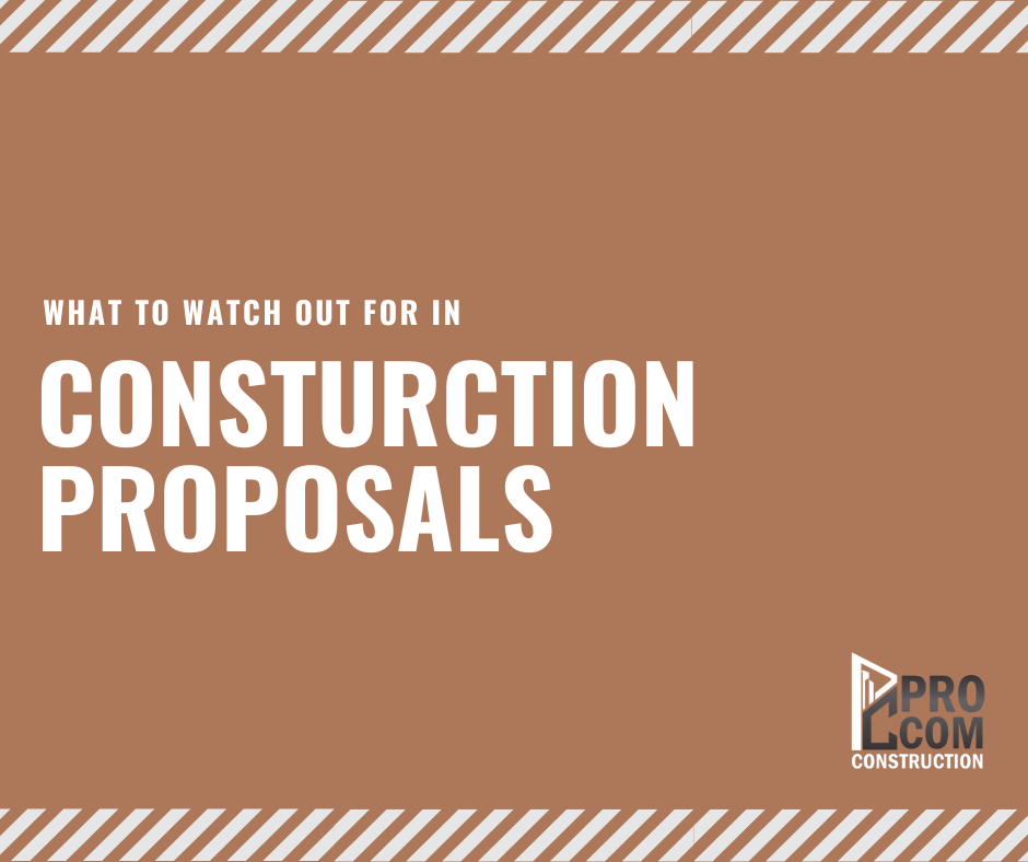 what to watch out for in construction proposals